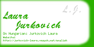 laura jurkovich business card